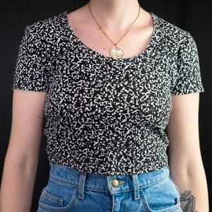 American Apparel Composition Notebook Crop Top
